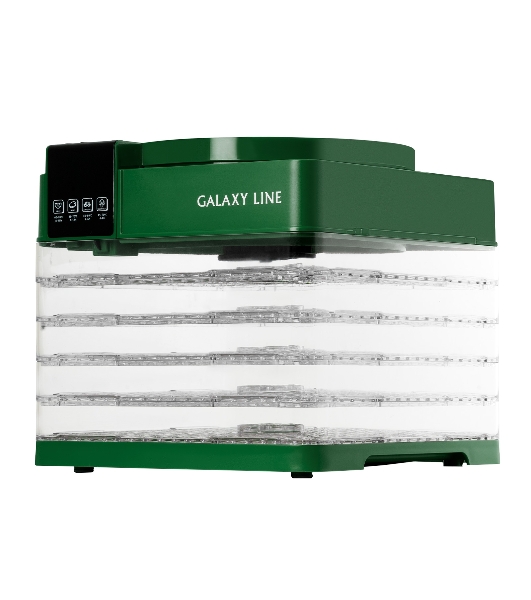 Сушилка для овощей и фруктов Galaxy Line GL 2630, зеленый, с электронным управлением, 450 Вт