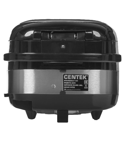 Мультиварка Centek CT-1472 Ceramic черный/сталь, 860 Вт, 5.0 л, LED, 21 программа