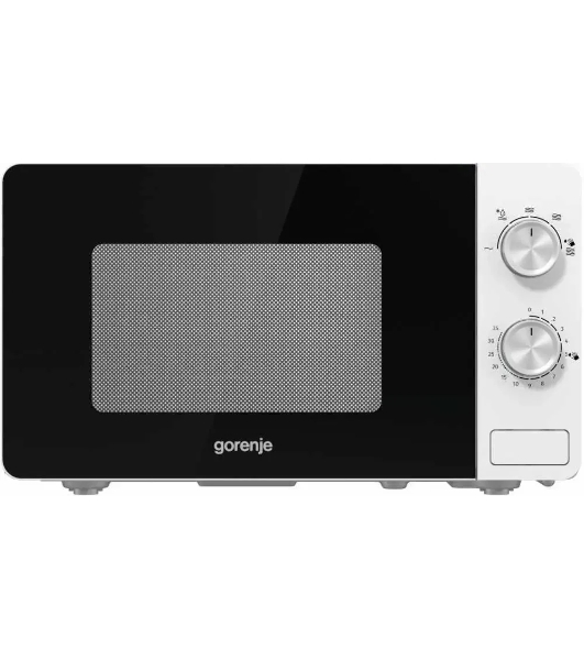 Микроволновая печь Gorenje MO20E1W белый, 20 л, 800 Вт, переключатели - поворотный механизм