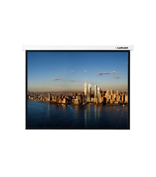 Настенный экран Lumien Master Picture 189х240 см Matte White FiberGlass, черная кайма по периметру, доп. черная кайма сверху 51 см 16:9