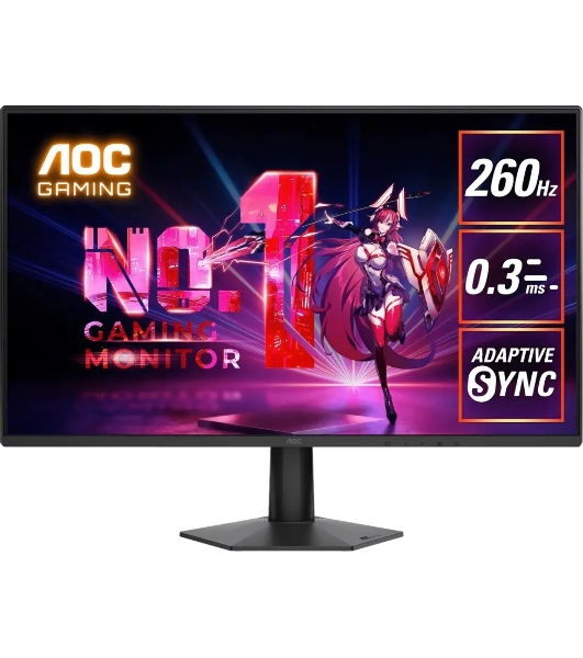 Монитор 27' AOC 27G50Z Fast IPS, 1920x1080, 260Hz, 1ms, 300сd/m, 3000:1 2xHDMI(2.0), DP(1.4), Vesa 100, Black