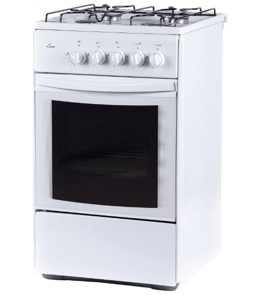 Плита газовая Flama RG 24019 белый, конфорок 4 шт, духовка 50 л, 50 см x 85 см x 60 см