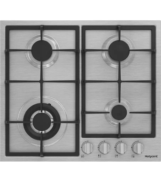 Газовая варочная панель Hotpoint HGMT 642 W IX, независимая, серебристый