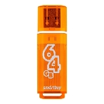 Флешка USB Smartbuy Glossy series Orange (SB64GbGS-Or), 64Gb, USB 2.0, R/W 25/15, оранжевый, фото3