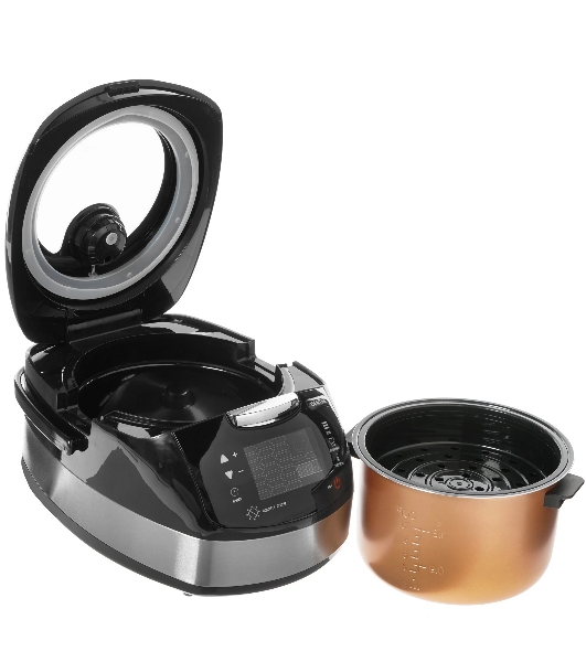 Мультиварка Centek CT-1472 Ceramic черный/сталь, 860 Вт, 5.0 л, LED, 21 программа
