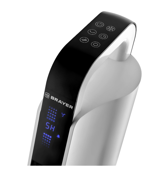 Вентилятор BRAYER 4955BR белый, напольный, 60 Вт, 3 скорости, 90 см