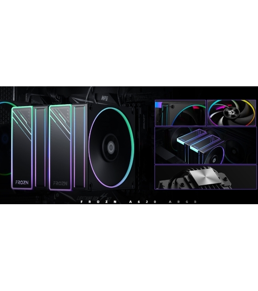 Устройство охлаждения(кулер) ID-Cooling Frozn A620 ARGb черный 120мм алюминий+медь 2000rpm 30db 4-pin 270W 154мм