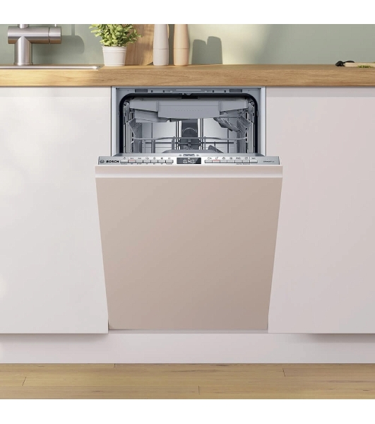 Встраиваемая посудомоечная машина Bosch SPV4EMX10E, серебристый, 44.8 см, 10 компл., 44 дБ, класс C