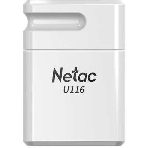 Флешка USB Netac U116 mini (NT03U116N-032G-32WH USB), 32Gb, USB 3.2, R/W 90/30, белый, фото2