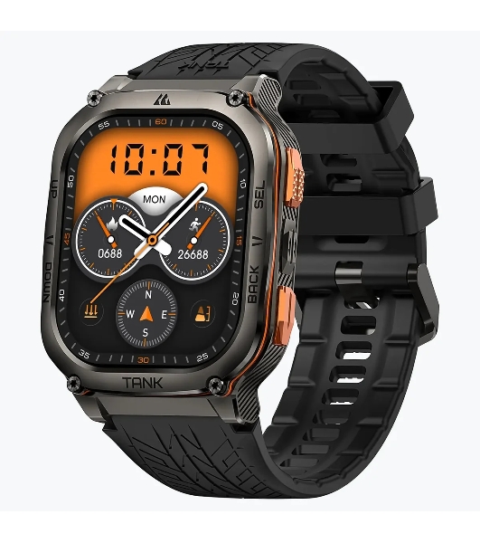 Умные часы KOSPET Tank M3 Ultra, 1.96' AMOLED, Bluetooth 5.0, GPS, IP69K, черный