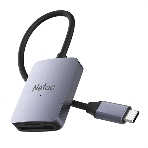 Кард-ридер Netac Flash WK12/серый/SD/SDHC/SDXC/microSD/microSDHC/microSDXC/USB 3.0 Type-C/пластик, фото4