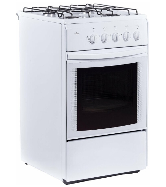 Плита газовая Flama RG 24019 белый, конфорок 4 шт, духовка 50 л, 50 см x 85 см x 60 см