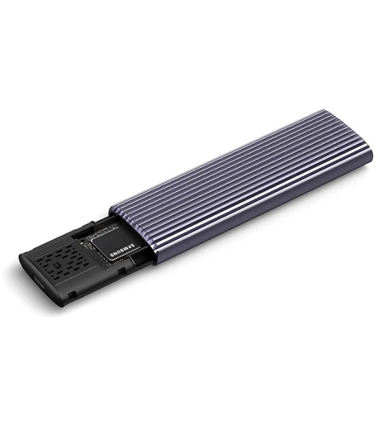 Внешний корпус для SSD Netac WH51 External SSD Case M.2 NVMe/SATA, with A to C cable, Aluminum