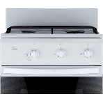 Плита газовая Flama CG 3202 W/B белый, конфорок 2 шт, духовка 30 л, 50 см x 85 см x 38 см, фото2