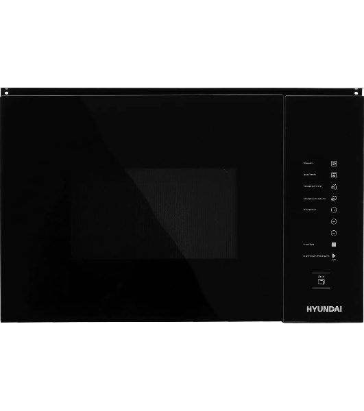 Микроволновая печь встраиваемая Hyundai HBW 2560 BG черный, 25 л, 900 Вт, переключатели - сенсор