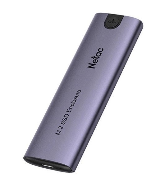 Внешний корпус для SSD Netac WH51 External SSD Case M.2 NVMe/SATA, with A to C cable, Aluminum