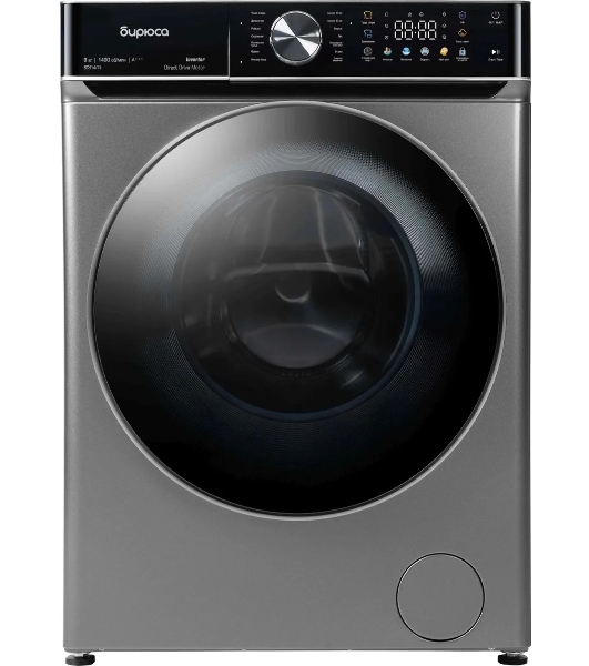 Стиральная машина Бирюса WM-SC914/15 W перламутровый синий, загрузка фронтальная 9 кг, 1400 об/мин, класс А+++