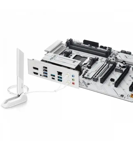 Материнская плата ASUS B650E MAX GAMING WIFI W, AM5, AMD B650, 4xDDR5, 4xSATA, 3xM.2, 1xPCIe 5.0 x16, 1xPCIe 4.0 x4, 2xPCIe 3.0 x1, 1xDP, 1xHDMI, 1x2.5Gb LAN, Wi-Fi 6E, Bluetooth 5.3, 1xUSB-C 10Gbps, 3xUSB-A 10Gbps, 2xUSB-A 5Gbps, 2xUSB-A 2.0, 3x3.5 мм, 7.1, ATX