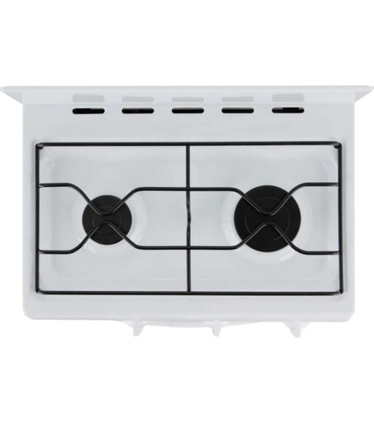 Плита газовая Flama CG 3202 W/B белый, конфорок 2 шт, духовка 30 л, 50 см x 85 см x 38 см