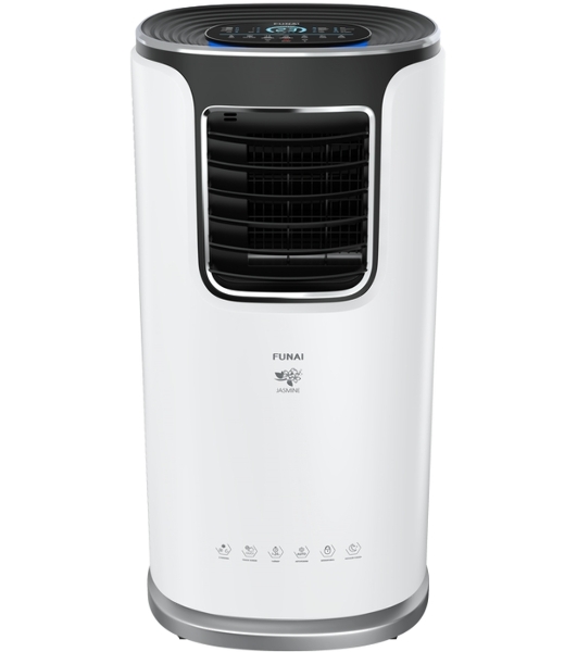 Кондиционер мобильный FUNAI JASMINE MAC-JS30CON03 9500 BTU, 20 м², 55 дБ, охлаждение, осушение, белый