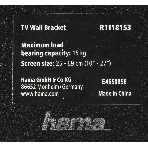 Кронштейн для телевизора Hama R1 118153 черный, 10'-27' макс. 15 кг, настенный, поворотно-выдвижной и наклонный, фото4
