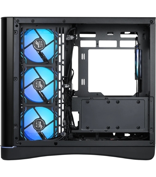 Корпус SAMA V62S, Midi-Tower, чёрный, 4 x 120 мм