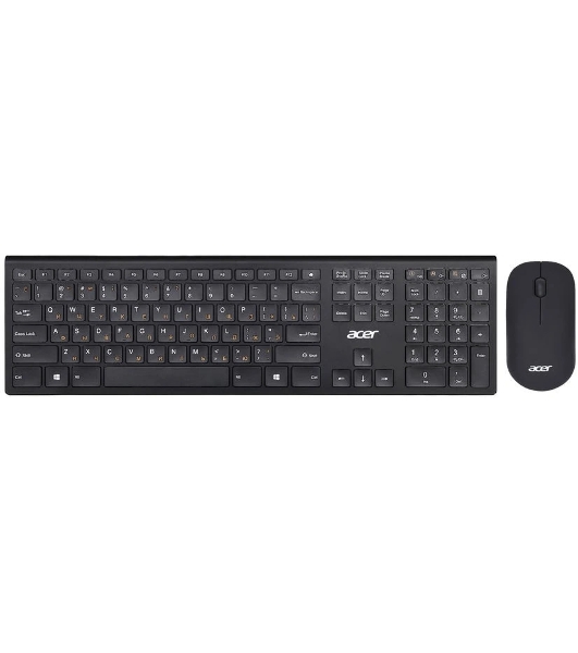 Комплект клавиатура+мышь Acer OKR030 беспроводной, USB, 1200 DPI, чёрный