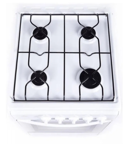 Плита газовая Flama RG 24019 белый, конфорок 4 шт, духовка 50 л, 50 см x 85 см x 60 см