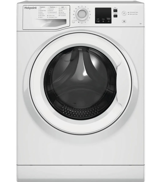 Стиральная машина Hotpoint NUS 5015 H RU белый, загр. фронтальная макс.: 5 кг 1000 об/мин класс: А