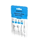 Проводные наушники Maxvi MHF-15 Easy белый, вкладыши, Jack 3.5 мм, встроенный микрофон, фото3