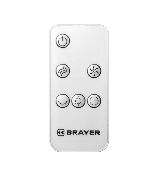 Вентилятор BRAYER 4955BR белый, напольный, 60 Вт, 3 скорости, 90 см