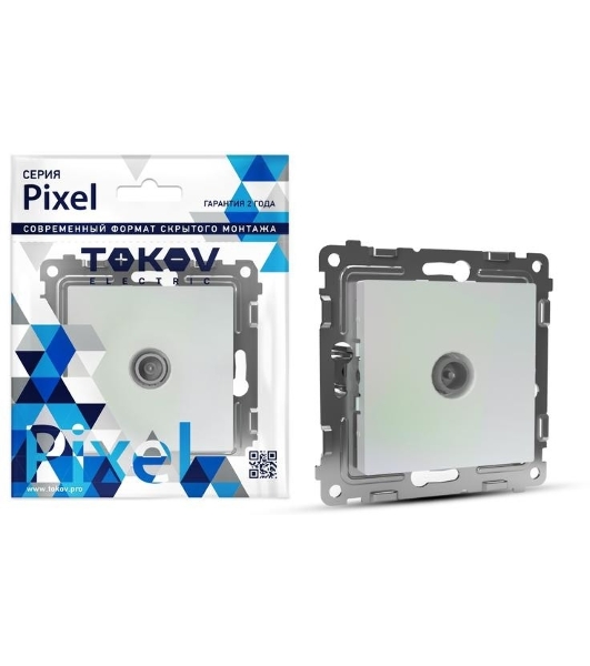 Коннектор TV TOKOV ELECTRIC СП Pixel механизм перламутр.