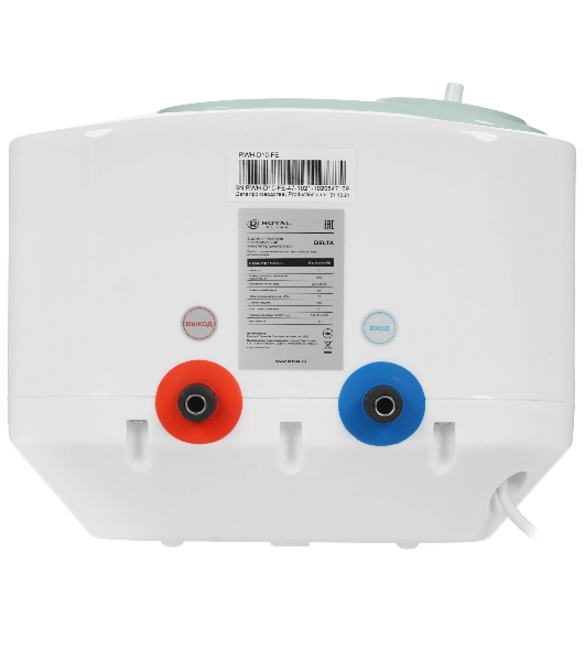 Водонагреватель электрический Royal Clima RWH-D10-FE белый, накопительный, 10 л, 1,5 кВт
