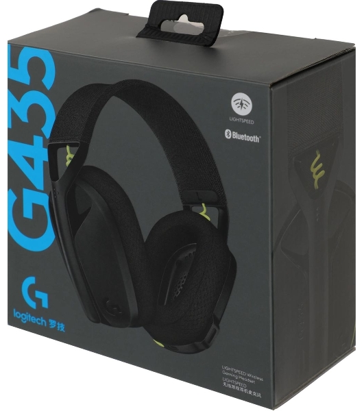 Гарнитура Logitech G435 чёрный/жёлтый, беспроводная, Bluetooth/USB, до 18 ч