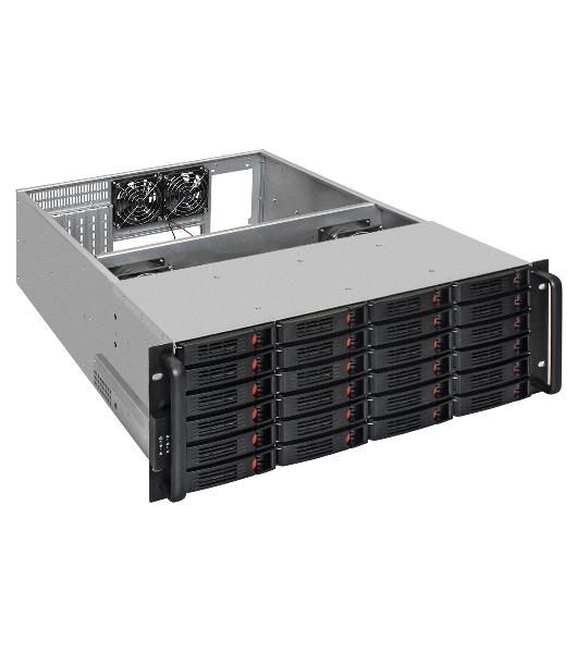 Серверная платформа ExeGate EX292426RUS Pro 4U660-HS24 (RM 19', высота 4U, глубина 660, Redundant БП 2x1000W, 24xHotSwap, USB)