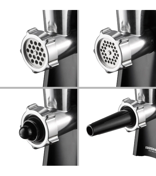 Мясорубка электрическая Redmond RMG-1223 1000 Вт, черный/серебристый
