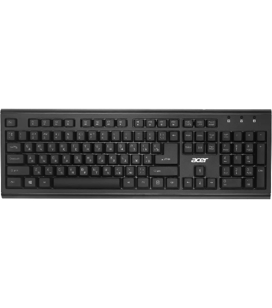 Комплект клавиатура+мышь Acer OKR120 беспроводной, USB, 1600 DPI, чёрный