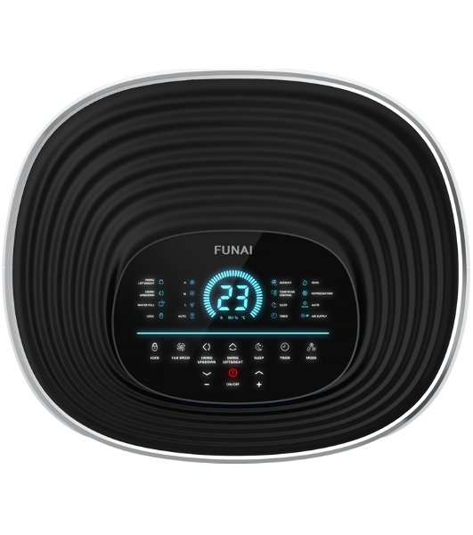 Кондиционер мобильный FUNAI JASMINE MAC-JS30CON03 9500 BTU, 20 м², 55 дБ, охлаждение, осушение, белый