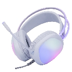 Гарнитура Marvo HG8959 Lumi 40 белый, проводная, 2×3.5 мм, микрофон с отключением, RGB-подсветка, фото4