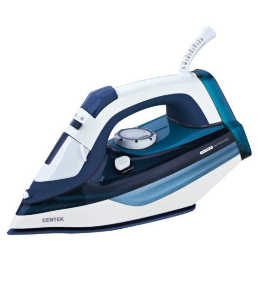 Утюг Centek CT-2319 синий/белый, 2400 Вт, 40 г/мин, 140 г/мин, 480 мл