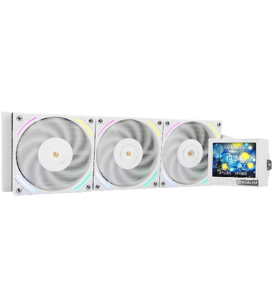 Система жидкостного охлаждения Thermalright Mjolnir Vision 360 ARGB Soc-AM5/AM4/1151/1200/2066/2011/1700 белый 4-pin 27dB Al LCD Ret (M-VISION-360-WH-ARGB)