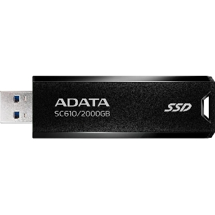 Внешний SSD ADATA SC610, 2TB, USB 3.2 Gen 2 Type-A, R/W 550/500, черный