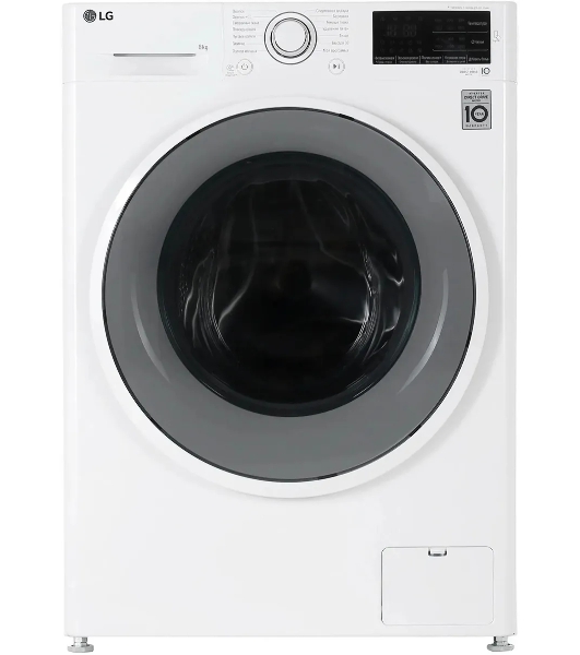 Стиральная машина LG F2J6TN0W белый, загрузка фронтальная 8 кг, 1200 об/мин, класс A