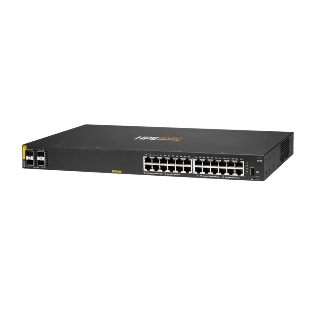 Коммутатор HPE Aruba Networking CX 6000 24G Class4 PoE 4SFP 370W, 24×1 Гбит/с PoE+ + 4×1 Гбит/с SFP, управляемый