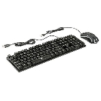 Комплект клавиатура+мышь Nakatomi KMG-2305U проводной, USB, 1600 DPI, черный, фото 1