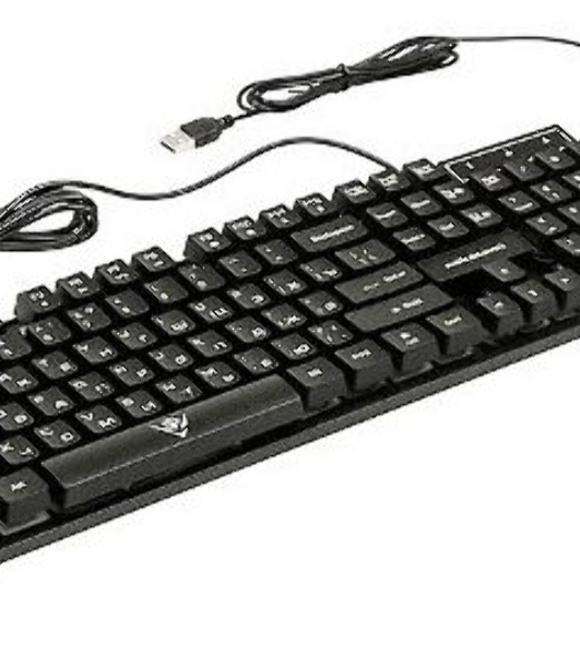 Комплект клавиатура+мышь Nakatomi KMG-2305U проводной, USB, 1600 DPI, черный