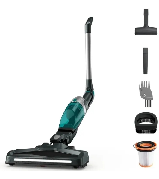 Пылесос вертикальный Tefal Xtrem Compact Essential TY1239WO лазурный/серый, питание от аккумулятора, 145 Вт, уборка сухая, пылесборник 0.4 л