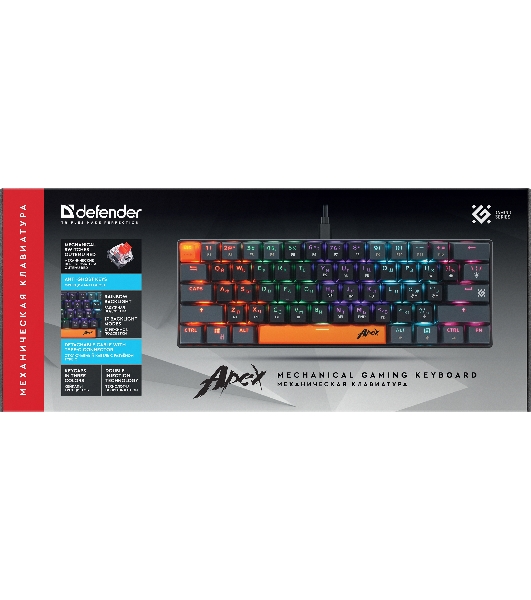 Клавиатура проводная Defender USB APEX GK-002 RU