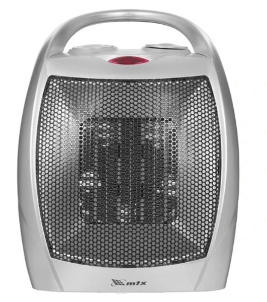 Тепловентилятор MTX FHC-1500, серый, 750/1500 Вт, 15 м2, термостат