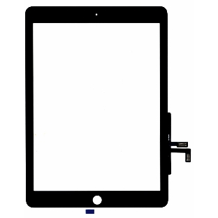 Сенсорное стекло (тачскрин) для iPad 9.7 2017 (A1822, A1823), черное